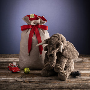 HOLIDAY "Teddy Bear" Fabric Gift Bag (SMALL)