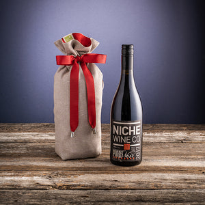 HOLIDAY "Wine Bottle" Fabric Gift Bag
